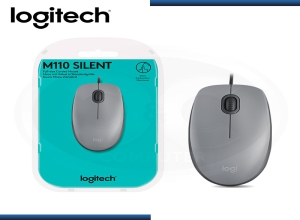 MOUSE LOGITECH M110 SILENT OPTICO USB SILVER