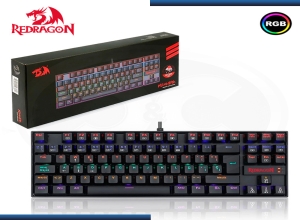 TECLADO REDRAGON KUMARA RAINBOW, SPANISH K552W-KR-SP BLACK RED SWITCH