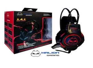AUDIFONO GAMER HALION S5 BABY BAT NEGRO C/LUCES