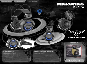 LUDICO MIC HG801R AURICULAR GAMER LED C/MICRO VIBRADOR USB MICRONICS