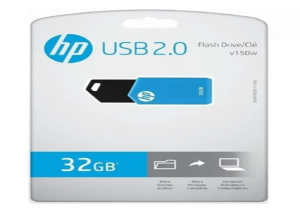 MEMORIA USB 32GB HP V150W NEGRO/AZUL