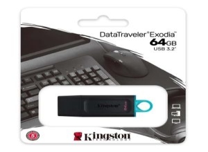 MEMORIA USB 64GB KINGS.DTX 3.2 NEGRO KINGSTON