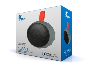 XTECH PORTABLE SPKR BT KLASH 6W IPX6 TWS COL GRAY XTS-613