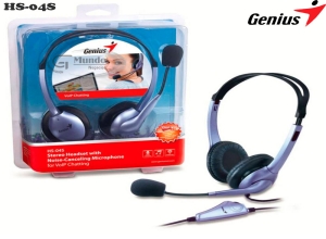 AUDIFONO C/MICR. GENIUS HS-04S NOISE CANCELLING BLUE