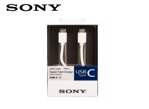 CABLE SONY USB 1.0M SUPER FAST CHARGE TIPE C -C