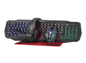 COMBO DE TECLADO  MOUSE AUDIFONO  Y DAD  4IN1 XTRIKE ME MOD CMX-415 SP