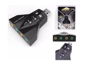 TARJETA DE SONIDO 7.1 TIPO AVION 2 AUDIFONOS KNT- 1025