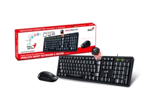 TECLADO GENIUS + MOUSE KM-8200 WIRELESS BLACK