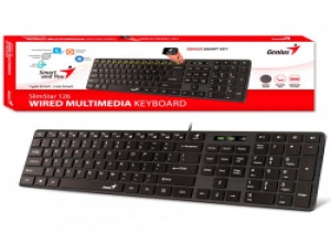 TECLADO GENIUS SLIMSTAR 126 USB MULTIMEDIA BLACK SP