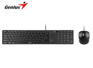 TECLADO GENIUS + MOUSE SLIMSTAR C126 USB MULTIMEDIA BLACK SP (31