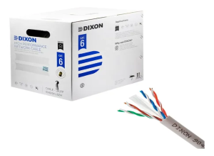 DIXON U/UTP  CAT.6  4PX24 AWG GRIS  LSZH 305M 9040/24 LSZH