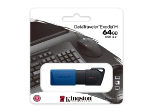 MEMORIA USB 64GB DTXM 3.2 NEGRO/AZUL  KINGSTON