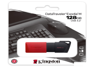 MEMORIA USB 128GB DTXM 3.2 NEGRO/ROJO KINGSTON