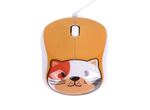 MOUSE HALION HA-M202 DISEÑO GATO CAFE
