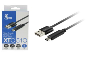 XTECH-USB TYPE C MALE TO USB 2.0A MALE CABLE 6 FT XTC-510