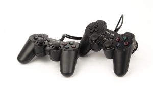 GAME PAD DOBLE USB HALION HA-8032 NEGRO  VIBRACION