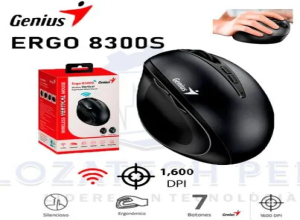 MOUSE GENIUS ERGO 8300S WIRELESS VERTICAL 7-BOT ERGONOMICO BLACK
