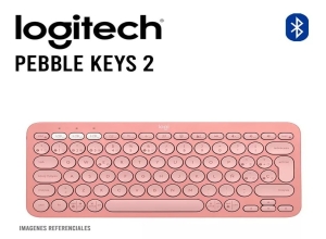 TECLADO LOGITECH PEBBLE 2 K380S BLUETOOTH/WIRELESS SP ROSE