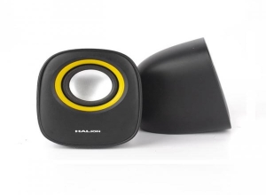 PARLANTE 2.0 USB HALION HA-S15 NG/AMARILLO
