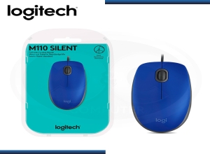 MOUSE LOGITECH M110 SILENT OPTICO USB BLUE