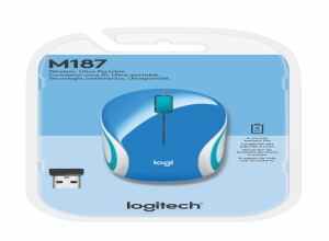 MOUSE LOGITECH M187 MINI WIRELESS REFRESH BLUE