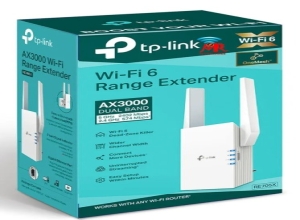 TP LINK  RE 705X  AX3000 ARCHER  WI-FI 6 RANGE  EXTENDER SPEED  574 MB