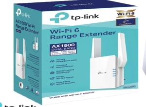 TP LINK RE 505X  AX1500 WI-FI 6  RANGE EXTENDER  SPEED  300 MBPS