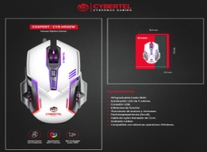 EXXPERT WHITE CYB M502 MOUSE GAMER USB CYBERTEL