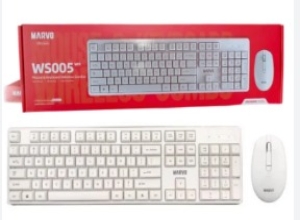 TECLADO Y MOUSE INALAMBRICO WHITE MARVO MOD. WS005 SP