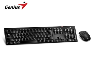 TECLADO GENIUS + MOUSE SLIMSTAR BOOOSE WIRELESS BLACK SP