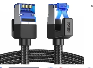 UGREEN CAT8 ETHERNET SHIELDED ROUND BRAIDED CABLE MODEULAR PLUGS 3M 80432 NW 153