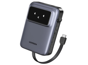 UGREEN 10000MAH 30W POWER BANK WITH BUILT-IN CABLE (GRAY) PB511 35603B