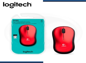 MOUSE LOGITECH M185 INALAMBRICO ROJO