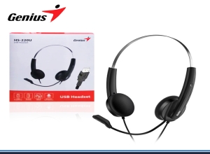 AUDIFONO C/MICROF GENIUS HS-220U USB BLACK
