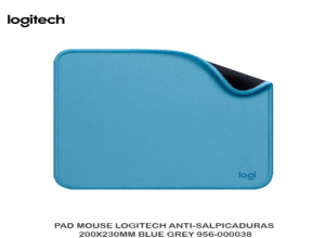PAD MOUSE LOGITECH  ANTI-SALPICADURAS 200X230MM BLUE GREY