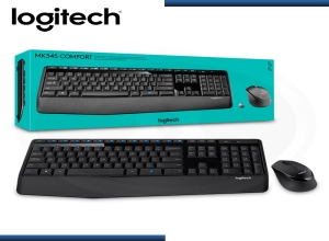 TECLADO LOGITECH+MOUSE MK345 WIRELESS USB SP BLACK