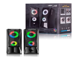 VOYAGER MIC S306 PARLANTE 2.0 RGB LED 2.5" MICRONICS