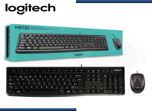 TECLADO LOGITECH + MOUSE MK120 USB SP BLACK