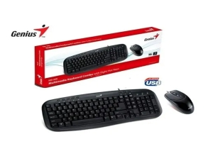 TECLADO GENIUS + MOUSE SMART KM-200 AI COPILOT USB MULTIMEDIA SP BLACK