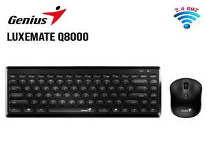 TECLADO GENIUS  MOUSE  LUXEMATE  Q8000 WIRELESS  USB  SP BLACK