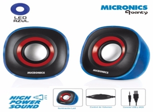 AVANTI MIC S502 PARLANTE 2.0 LED 2" RMS:8WMICRONICS