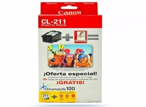 TINTA CANON CL-211 + PAPEL FOTO